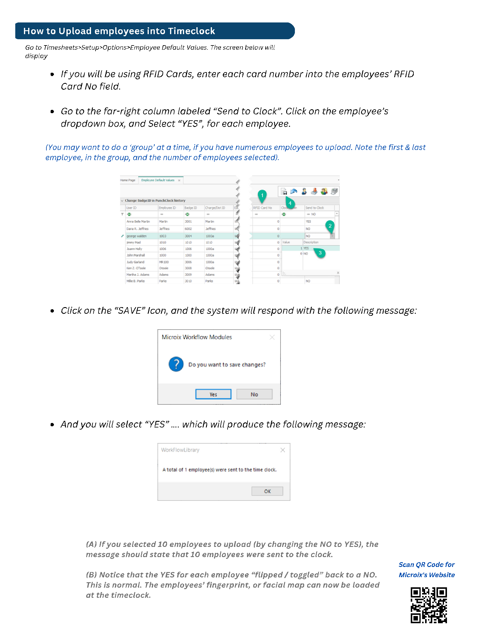 Microix Sales Timesheet Module Time Clock Quick Guide Knowledge Base